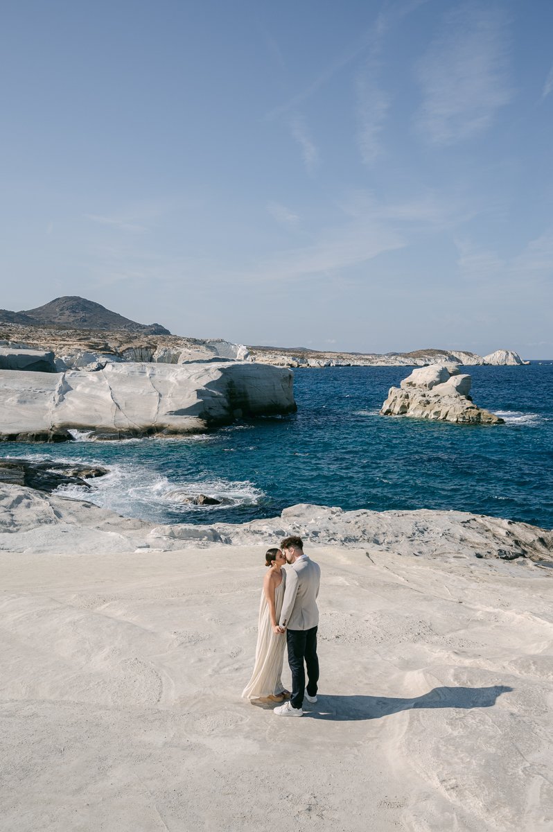 destination wedding planner at Milos island
