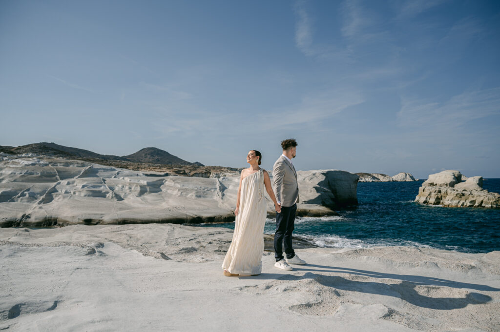 Destination Wedding at Milos’ Famous Sarakiniko Beach